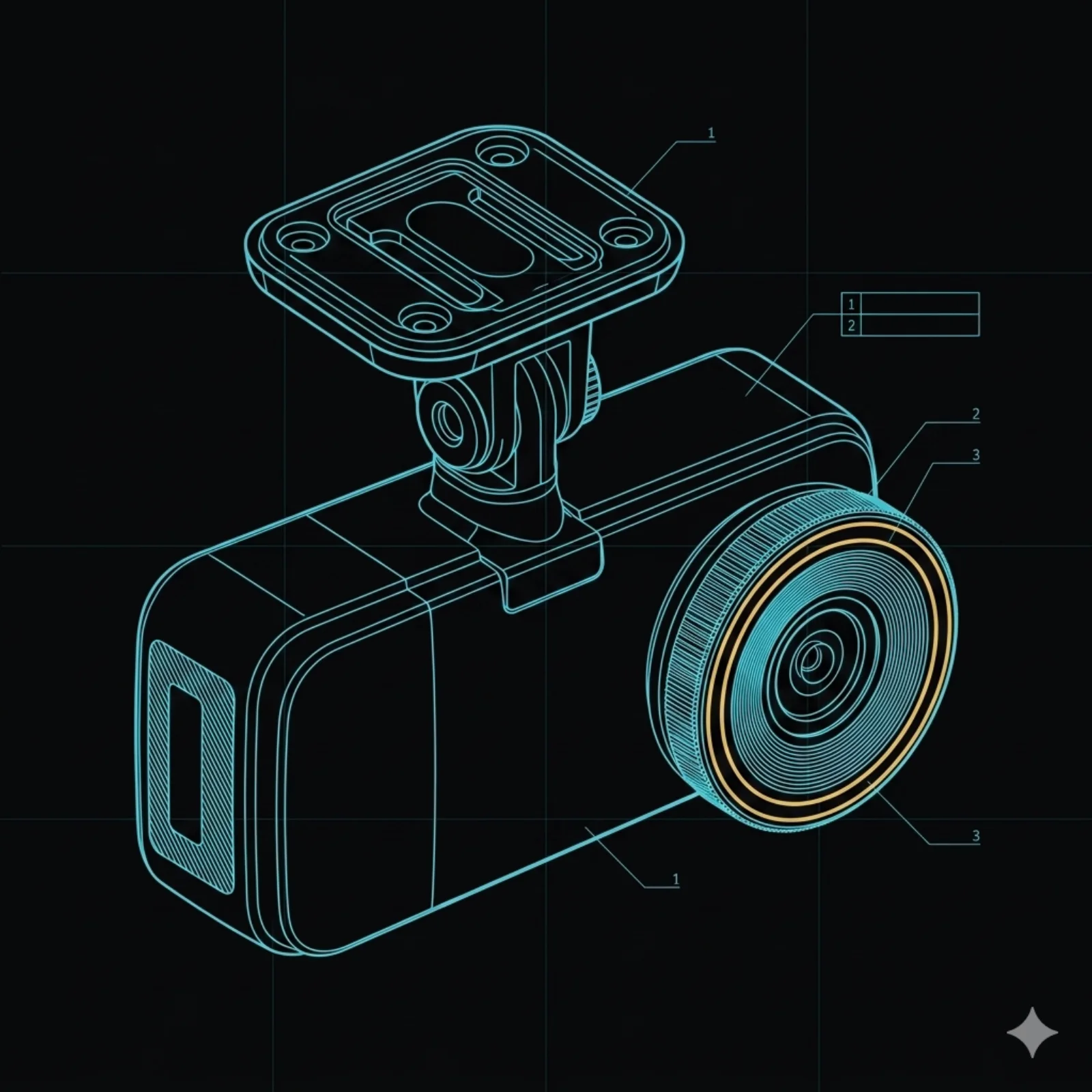 DMS camera — driver-monitoring sensor with MOS4 capture transports
