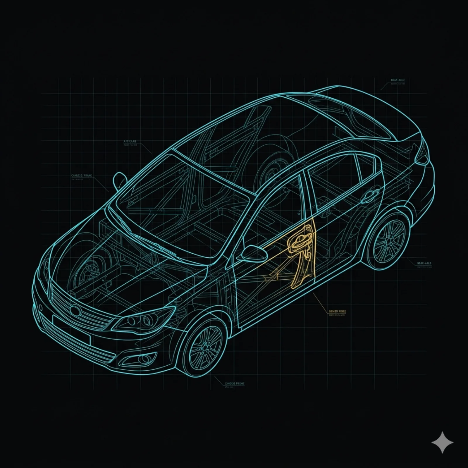 Cutaway passenger car showing internal components and MOS4 telemetry layer